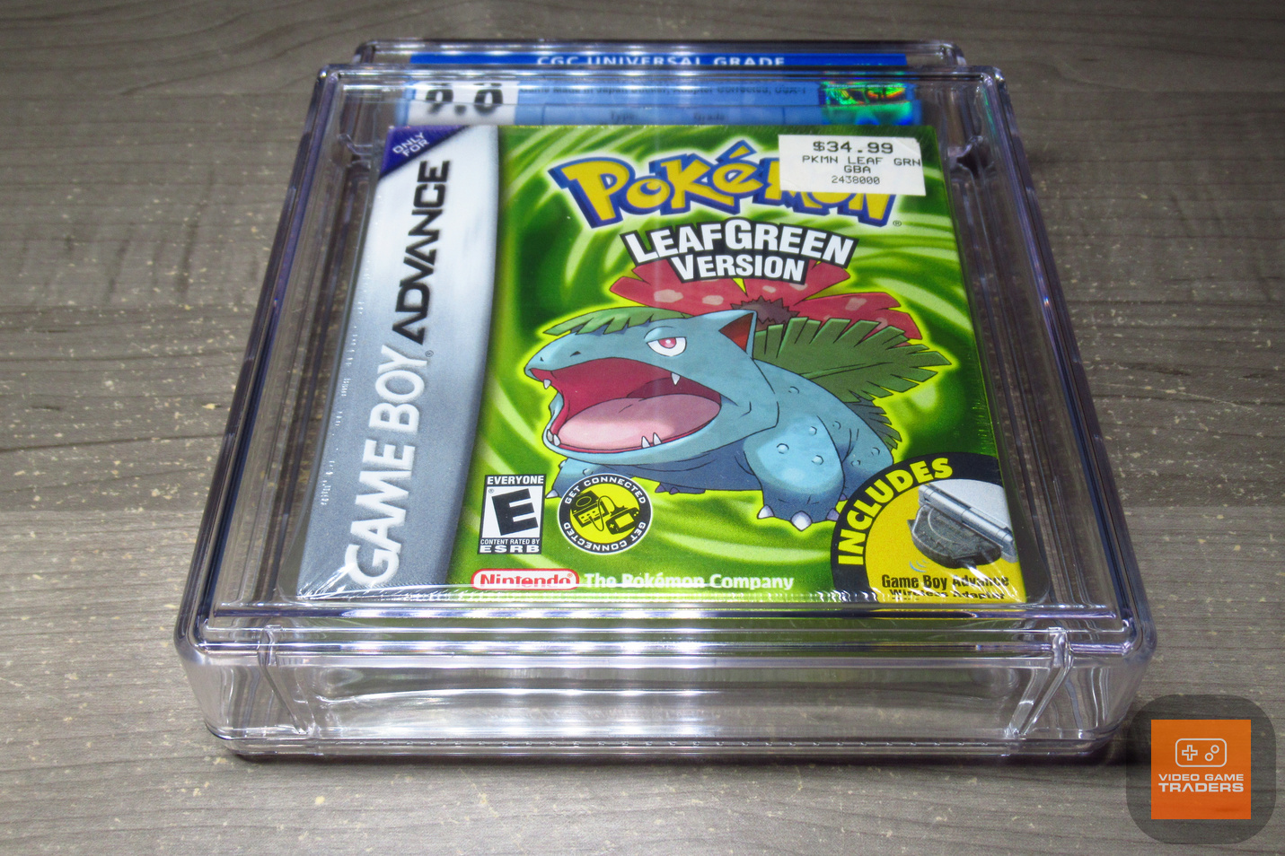 CGC 9.0 A+ - Pokemon: LeafGreen Version w/ Adapter Game Boy