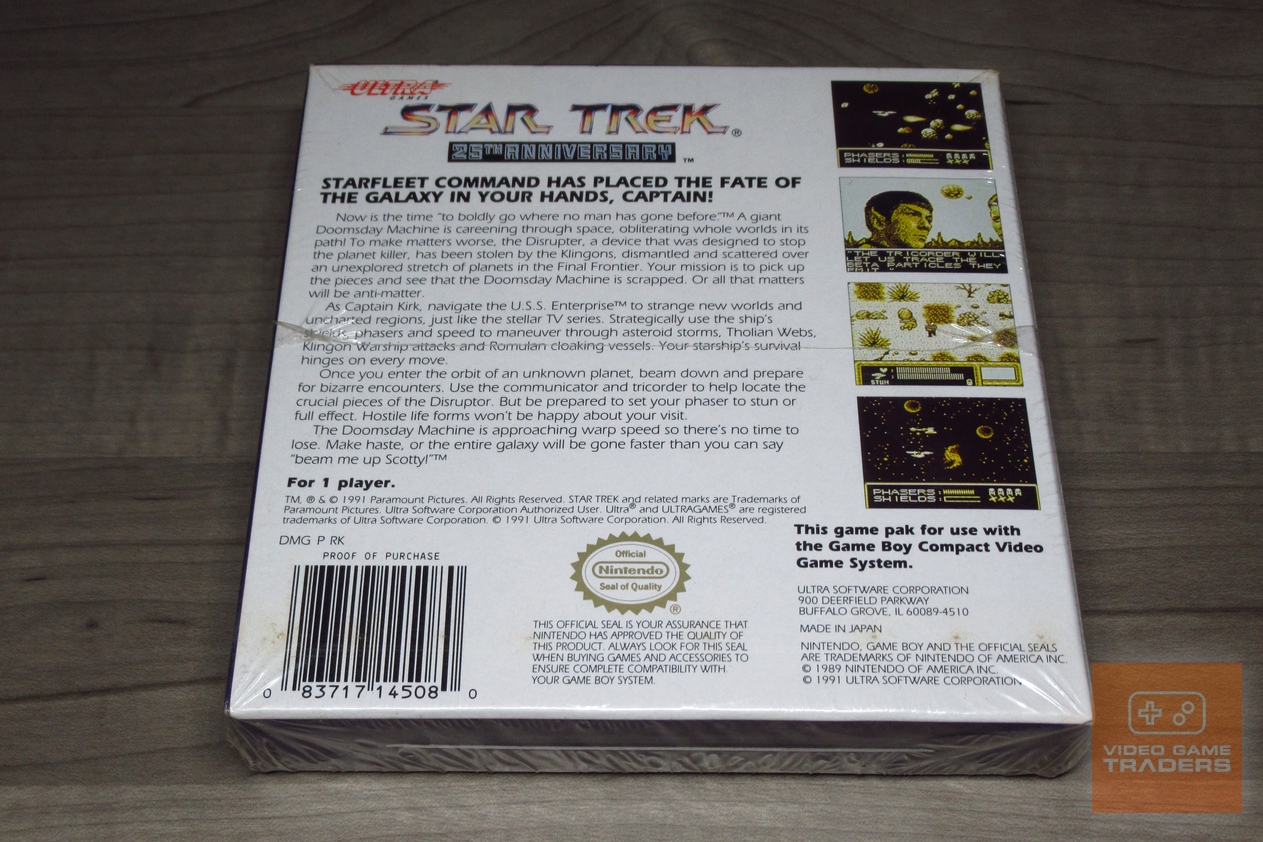 Star Trek: 25th Anniversary (Game Boy, GB 1992) FACTORY SEALED! - RARE ...